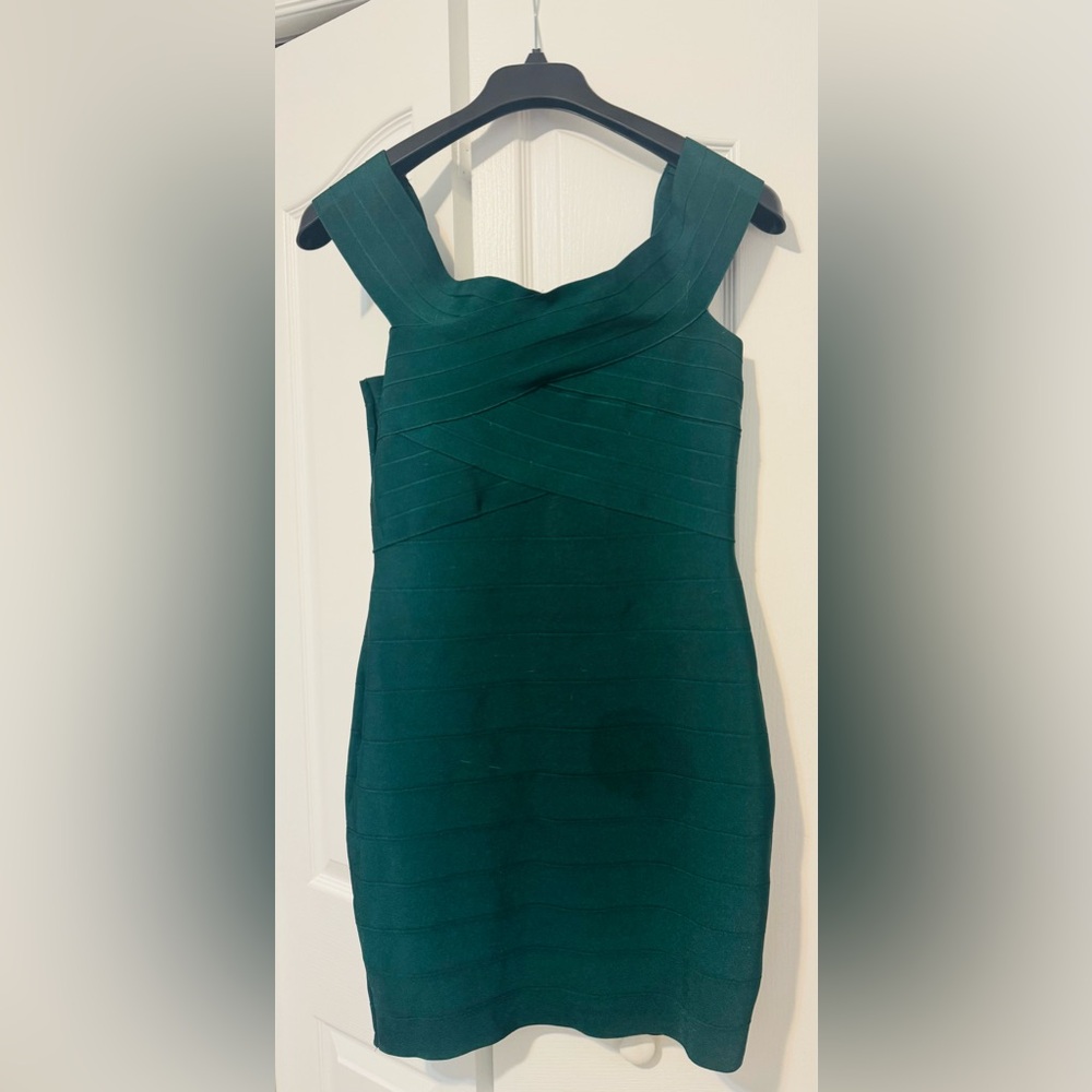 Elegant Green Bandage Dress